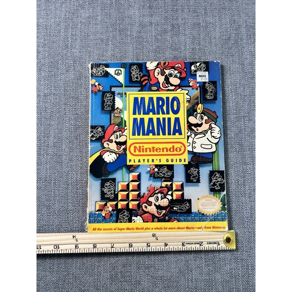 Vintage 1990 Nintendo Mario Mania Player's Guide Super Mario World Strategy Book